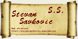 Stevan Savković vizit kartica